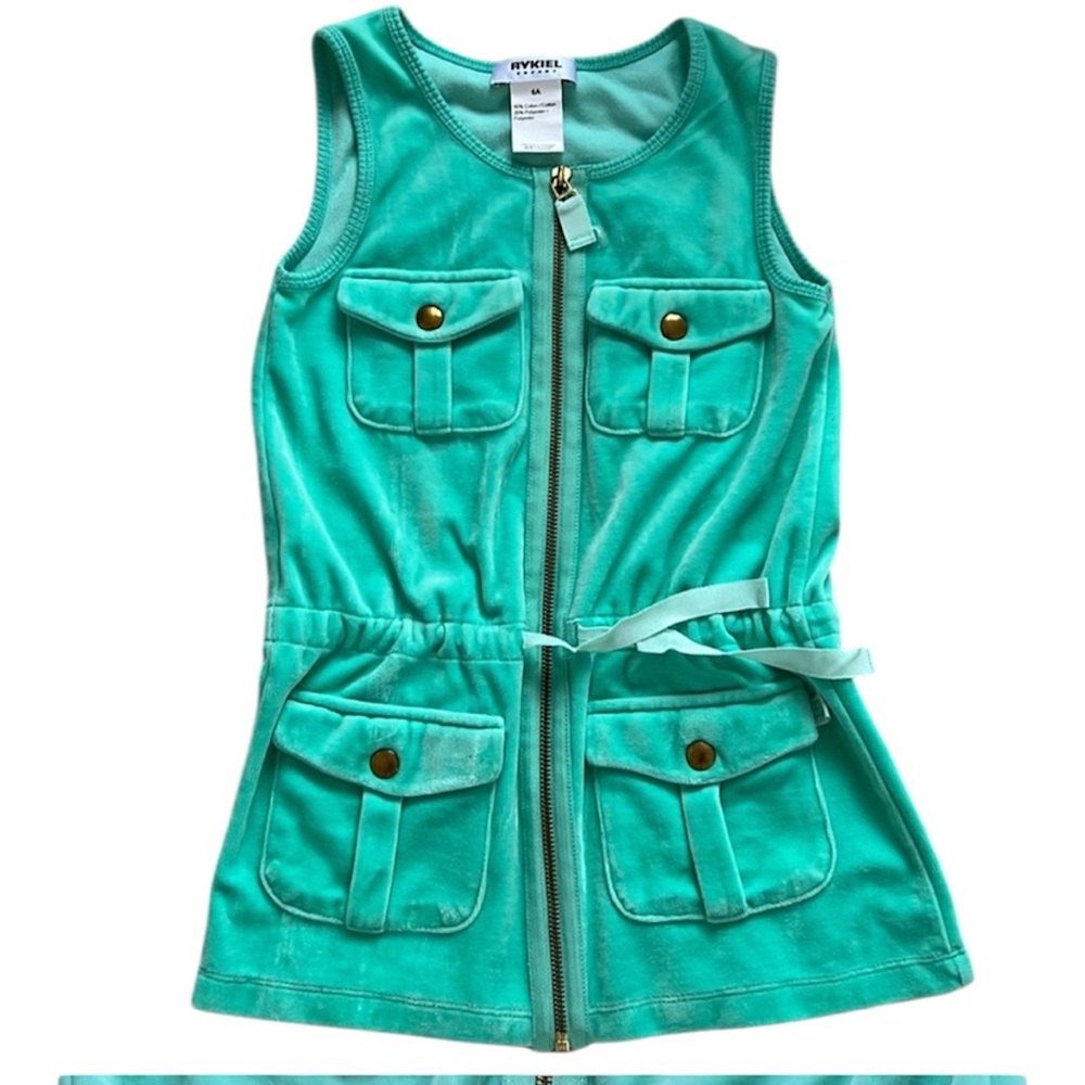 RUKIEL enfant  zip-up velor dress